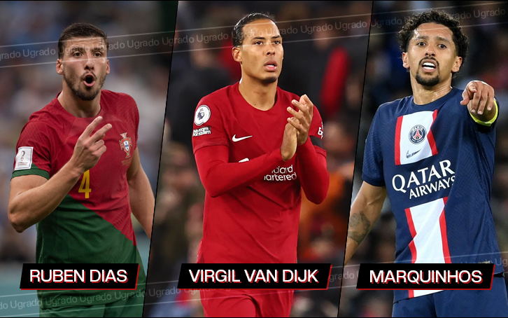 Centre-backs: Ruben Dias, Virgil van Dijk, Marquinhos CB 