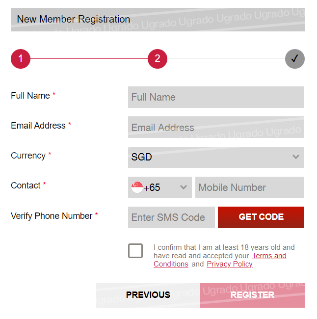 rai88 register step 2